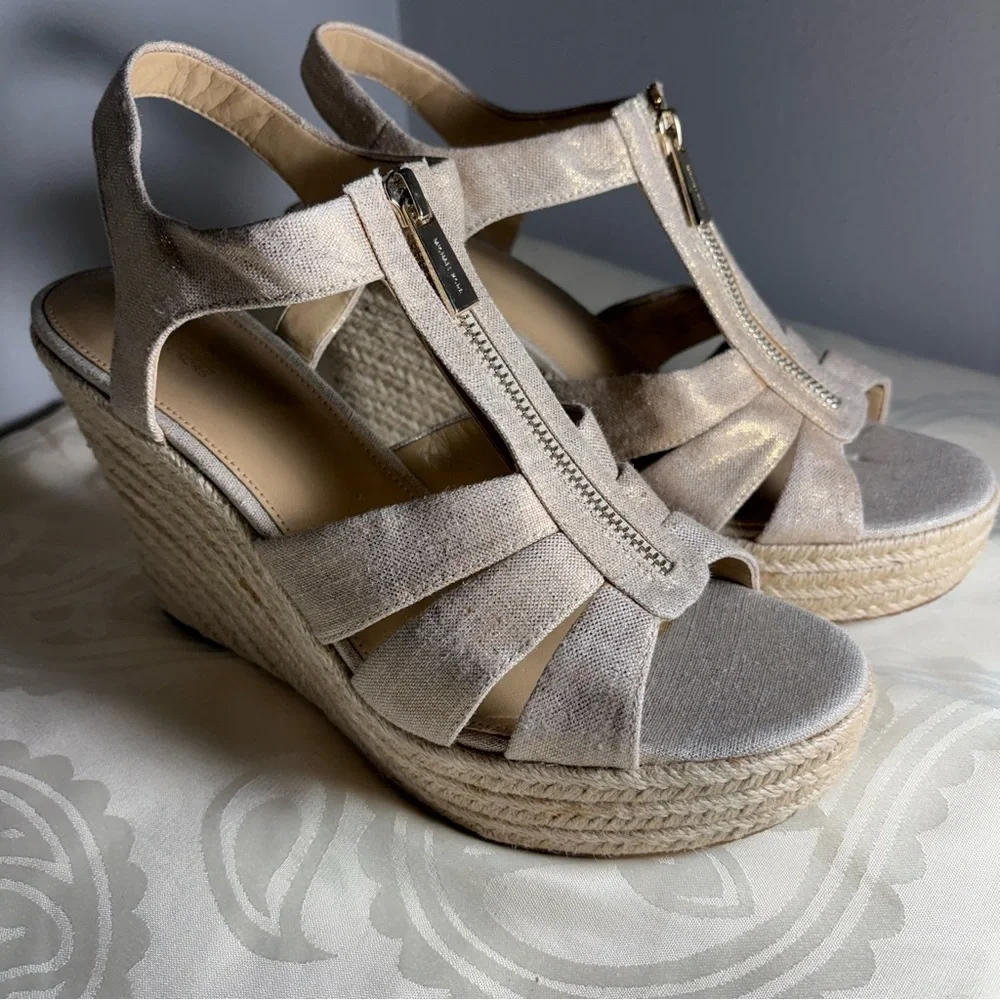 Michael Kors Cream Espadrille Wedges